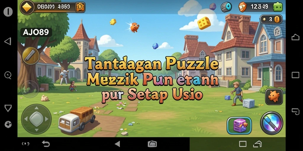 Tampilan gameplay AJO89 yang menantang dan penuh warna.
