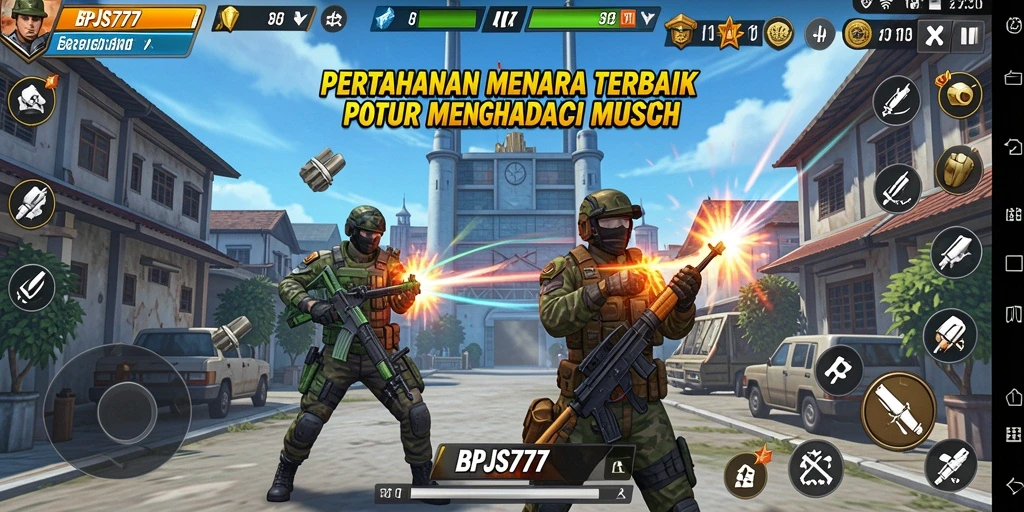 Gameplay seru dan menegangkan dalam BPJS777 Tower Defense.
