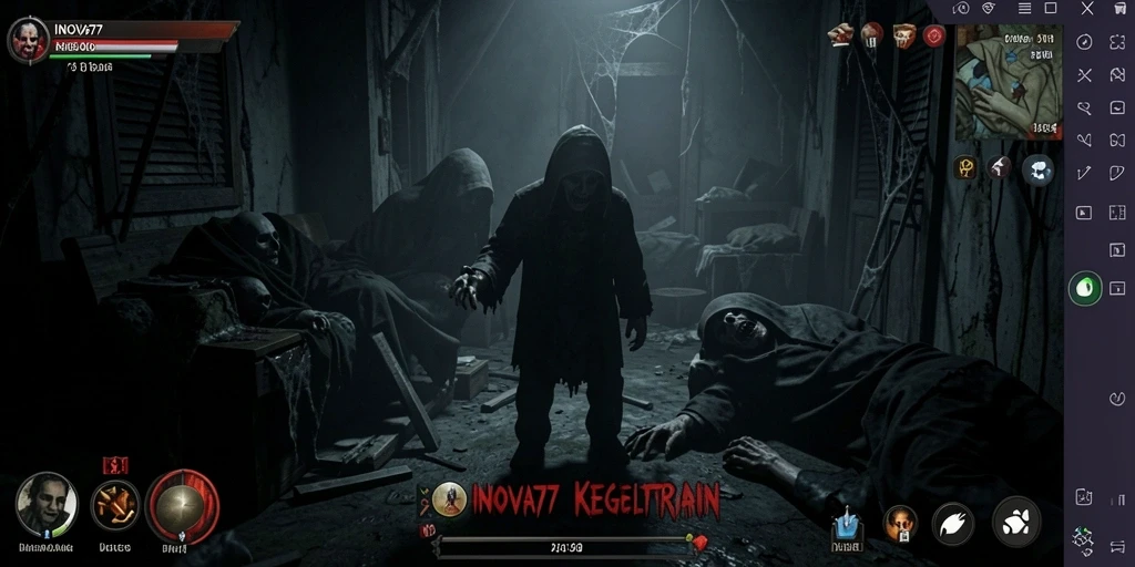 Tampilan gameplay menyeramkan INOVA77 yang menguji keberanianmu.