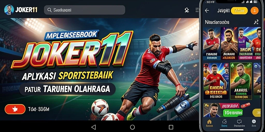 Tampilan layar utama JOKER11 dengan berbagai pilihan taruhan olahraga.
