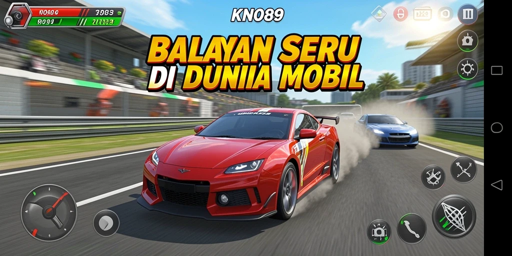 Screenshot KNO89 menampilkan aksi balapan yang mendebarkan dan grafis yang mengagumkan.