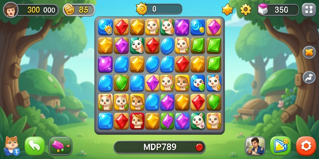 Screenshot gameplay MVP789 menampilkan momen seru mencocokkan item.