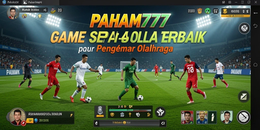 Tampilan gameplay seru dalam PAHAM777, menunjukkan aksi sepak bola yang mendebarkan.