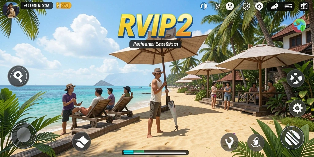 Tampilan gameplay RVIP2 yang penuh warna dan menarik.