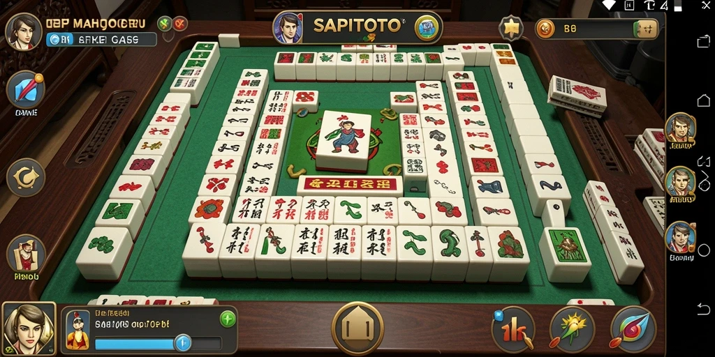 Screenshot dari gameplay Mahjong yang menarik dan menantang di SAPITOTO.